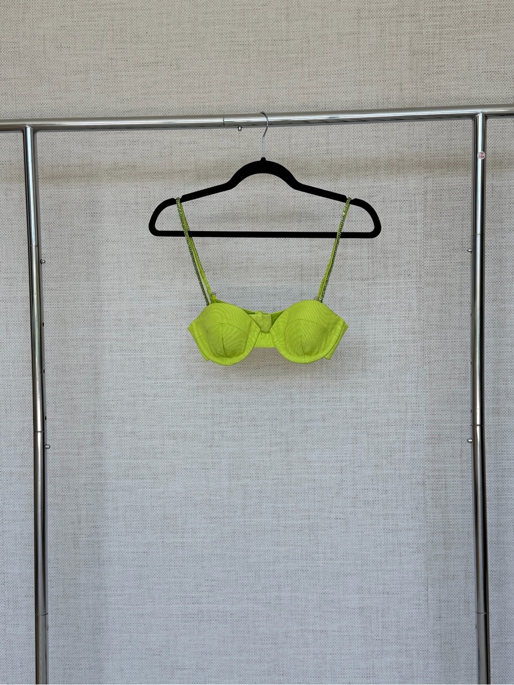 Camila Coelho Neon Lime Balconette Crop Top